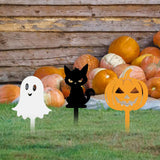 Maxbell 3x Halloween Yard Sign Spooky Iron Art Ornaments for Holiday Outside Walkway