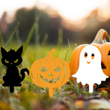 Maxbell 3x Halloween Yard Sign Spooky Iron Art Ornaments for Holiday Outside Walkway