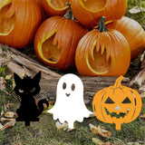Maxbell 3x Halloween Yard Sign Spooky Iron Art Ornaments for Holiday Outside Walkway