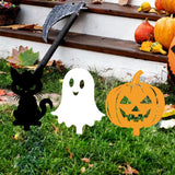 Maxbell 3x Halloween Yard Sign Spooky Iron Art Ornaments for Holiday Outside Walkway