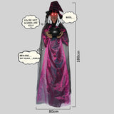 Maxbell Halloween Hanging Animated Screaming Witch 180 cm Life Size for Events Porch