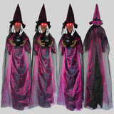 Maxbell Halloween Hanging Animated Screaming Witch 180 cm Life Size for Events Porch