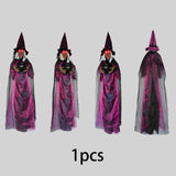 Maxbell Halloween Hanging Animated Screaming Witch 180 cm Life Size for Events Porch