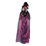 Maxbell Halloween Hanging Animated Screaming Witch 180 cm Life Size for Events Porch