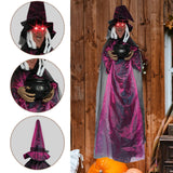 Maxbell Halloween Hanging Animated Screaming Witch 180 cm Life Size for Events Porch