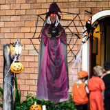 Maxbell Halloween Hanging Animated Screaming Witch 180 cm Life Size for Events Porch