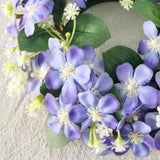 Maxbell Artificial Front Door Wreath Centerpieces Gift Decor for Window Home Wedding violet