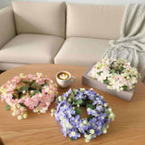 Maxbell Artificial Front Door Wreath Centerpieces Gift Decor for Window Home Wedding yellow