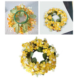 Maxbell Artificial Front Door Wreath Centerpieces Gift Decor for Window Home Wedding yellow