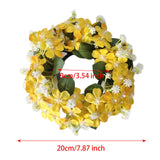 Maxbell Artificial Front Door Wreath Centerpieces Gift Decor for Window Home Wedding yellow