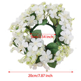 Maxbell Artificial Front Door Wreath Centerpieces Gift Decor for Window Home Wedding white