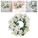 Maxbell Artificial Front Door Wreath Centerpieces Gift Decor for Window Home Wedding white