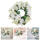 Maxbell Artificial Front Door Wreath Centerpieces Gift Decor for Window Home Wedding white