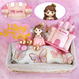 Maxbell 18Pcs Princess Cake Toppers Baby Shower Supplies Princess Theme for Girl Kid
