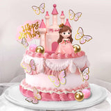 Maxbell 18Pcs Princess Cake Toppers Baby Shower Supplies Princess Theme for Girl Kid