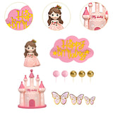 Maxbell 18Pcs Princess Cake Toppers Baby Shower Supplies Princess Theme for Girl Kid