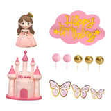 Maxbell 18Pcs Princess Cake Toppers Baby Shower Supplies Princess Theme for Girl Kid