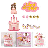 Maxbell 18Pcs Princess Cake Toppers Baby Shower Supplies Princess Theme for Girl Kid