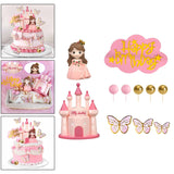 Maxbell 18Pcs Princess Cake Toppers Baby Shower Supplies Princess Theme for Girl Kid