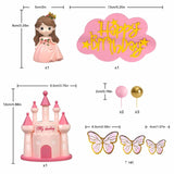 Maxbell 18Pcs Princess Cake Toppers Baby Shower Supplies Princess Theme for Girl Kid