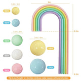 Maxbell 28x Rainbow Cake Toppers Cake Decorations for Baby Showe Teaching Engagement