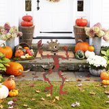 Maxbell Zombie Halloween Yard Stake Iron Art Ornament for Holiday Backyard Courtyard