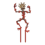 Maxbell Zombie Halloween Yard Stake Iron Art Ornament for Holiday Backyard Courtyard
