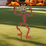 Maxbell Zombie Halloween Yard Stake Iron Art Ornament for Holiday Backyard Courtyard