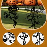 Maxbell 2 Pieces Skeleton Halloween Yard Signs Weatherproof for Garden Party Outside