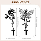 Maxbell 2 Pieces Skeleton Halloween Yard Signs Weatherproof for Garden Party Outside