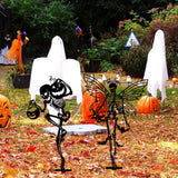 Maxbell 2 Pieces Skeleton Halloween Yard Signs Weatherproof for Garden Party Outside