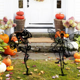 Maxbell 2 Pieces Skeleton Halloween Yard Signs Weatherproof for Garden Party Outside
