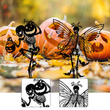 Maxbell 2 Pieces Skeleton Halloween Yard Signs Weatherproof for Garden Party Outside