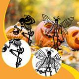 Maxbell 2 Pieces Skeleton Halloween Yard Signs Weatherproof for Garden Party Outside