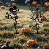 Maxbell 2 Pieces Skeleton Halloween Yard Signs Weatherproof for Garden Party Outside