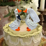 Maxbell Wedding Cake Topper Funny Animal Figures for Anniversary Bridal Shower Decor