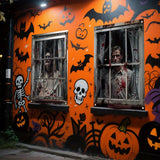 Maxbell 2Pcs Halloween Scary Window Cover Decorations 47.3x31.5 Inches without hook