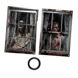 Maxbell 2Pcs Halloween Scary Window Cover Decorations 47.3x31.5 Inches without hook