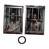 Maxbell 2Pcs Halloween Scary Window Cover Decorations 47.3x31.5 Inches without hook