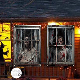 Maxbell 2Pcs Halloween Scary Window Cover Decorations 47.3x31.5 Inches with hook