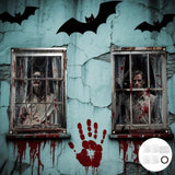 Maxbell 2Pcs Halloween Scary Window Cover Decorations 47.3x31.5 Inches with hook