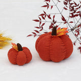 Maxbell 3x Artificial Velvet Pumpkins Home Craftsmanship Autumn Holiday Faux Pumpkin