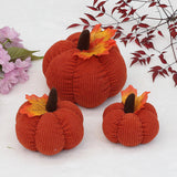 Maxbell 3x Artificial Velvet Pumpkins Home Craftsmanship Autumn Holiday Faux Pumpkin