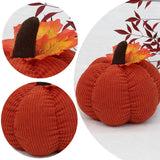 Maxbell 3x Artificial Velvet Pumpkins Home Craftsmanship Autumn Holiday Faux Pumpkin