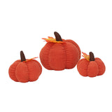 Maxbell 3x Artificial Velvet Pumpkins Home Craftsmanship Autumn Holiday Faux Pumpkin