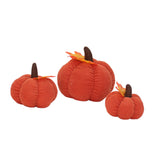Maxbell 3x Artificial Velvet Pumpkins Home Craftsmanship Autumn Holiday Faux Pumpkin
