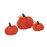 Maxbell 3x Artificial Velvet Pumpkins Home Craftsmanship Autumn Holiday Faux Pumpkin
