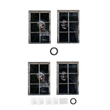 Maxbell 2 Pieces Halloween Curtain Scary Window Cover for Carnival Scary Movie Night with Black Ribbon