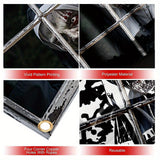 Maxbell 2 Pieces Halloween Curtain Scary Window Cover for Carnival Scary Movie Night w Ribbon Hooks Glue
