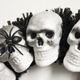 Maxbell Halloween Skull Wreath Spooky 16.93inch for Front Door Indoor Outdoor Office